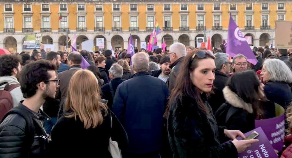 A Animar presente na Greve Feminista