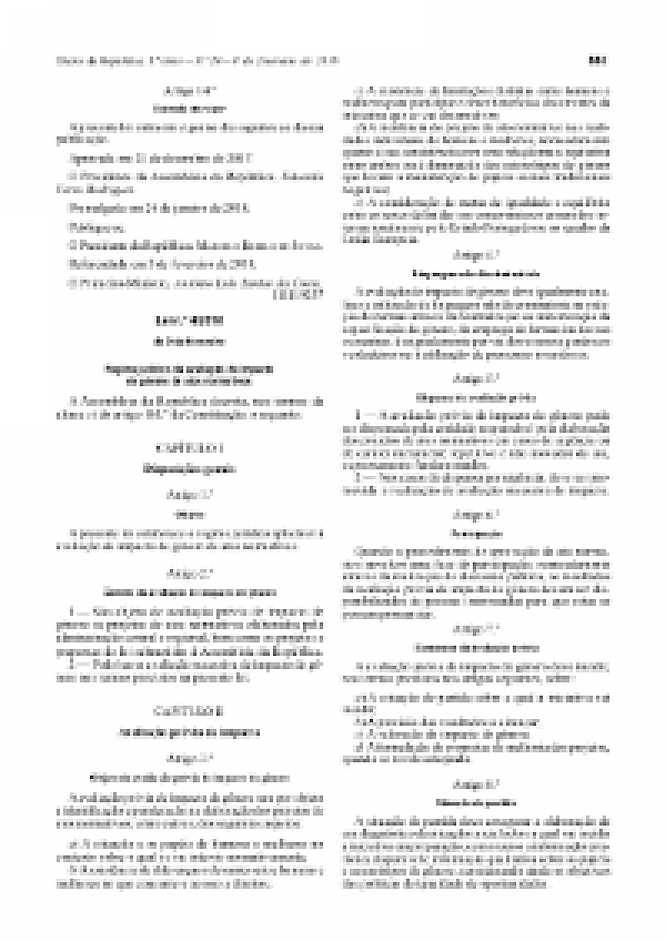 Regime Jurídico da Avaliação de Impacto de Género de Atos Normativos