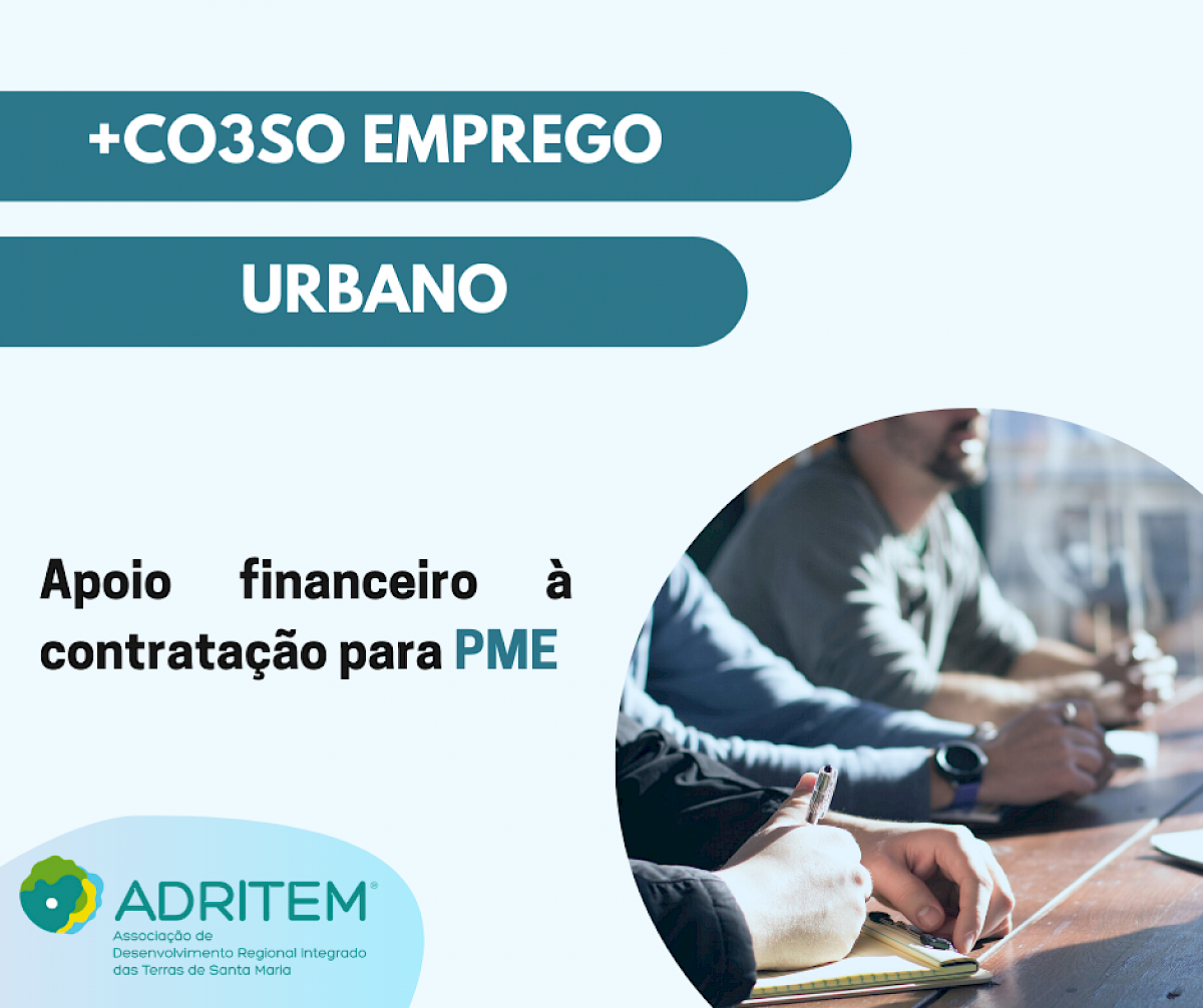 Concursos abertos +CO3SO Emprego Urbano