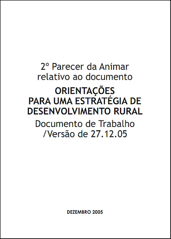 Orientações para uma estratégia de desenvolvimento rural (2005)
