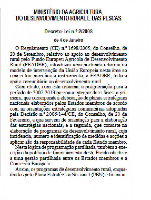 Plano Estratégico Nacional para o Desenvolvimento Rural (FEADER)