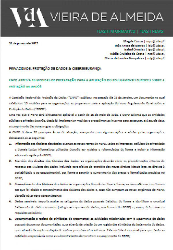 Regulamento Europeu sobre a Proteção de Dados (Privaciadade, Proteção de Dados e Cibersegurança)