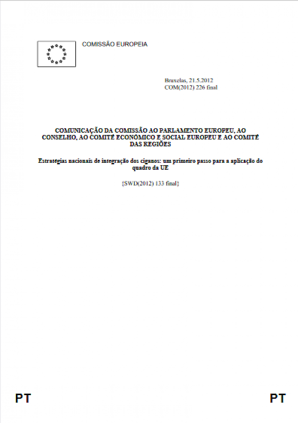 Estratégias nacionais de integração dos ciganos: um primeiro passo para a aplicação do quadro da UE