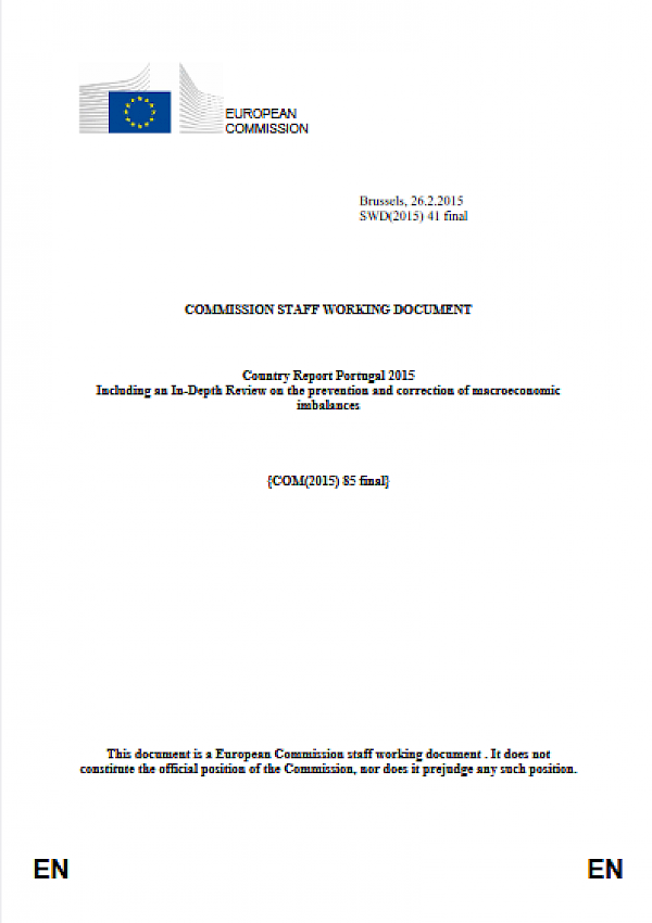 Country Report Portugal 2015 Including an In-Depth Review on the prevention and correction of macroeconomic imbalances