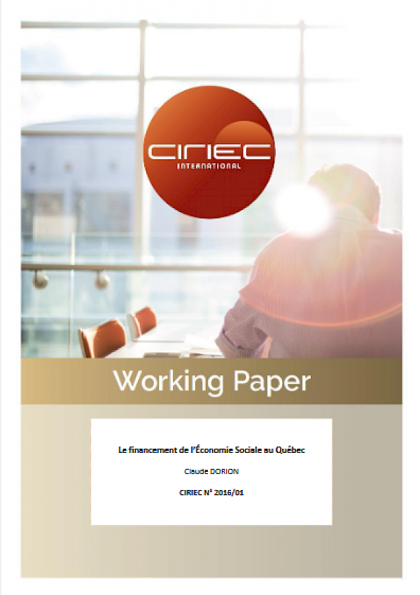 Le financement de l’Économie Sociale au Québec