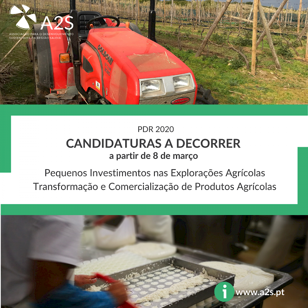 A2S abre candidaturas para o setor agrícola e agroindustrial