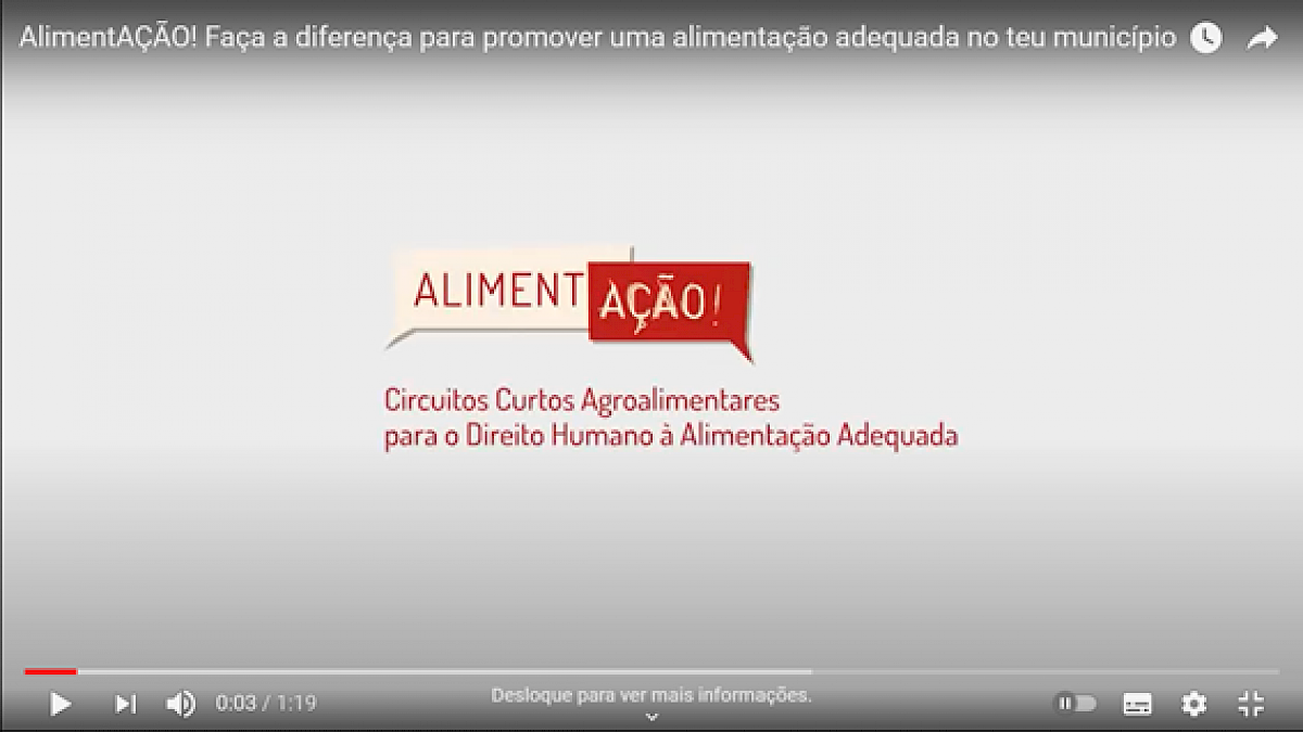 Campanha AlimentAÇÃO! - Políticas Públicas Locais para o Direito à Alimentação Adequada