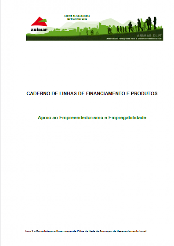 Caderno de linhas de Financiamento e Produtos