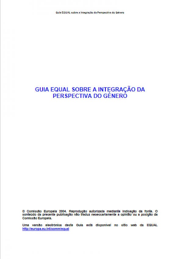 Guia EQUAL sobre a integração da perspectiva de género