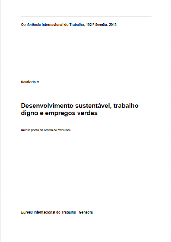 Desenvolvimento sustentável, trabalho digno e empregos verdes