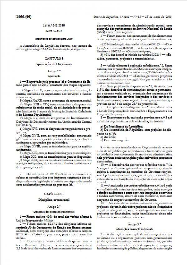 Alteração ao Regulamento das Custas Processuais (Lei 3-B/2010)