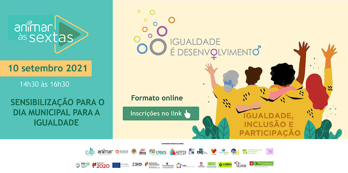 Animar às Sextas | 10 setembro | Sensibilização para o Dia Municipal para a Igualdade