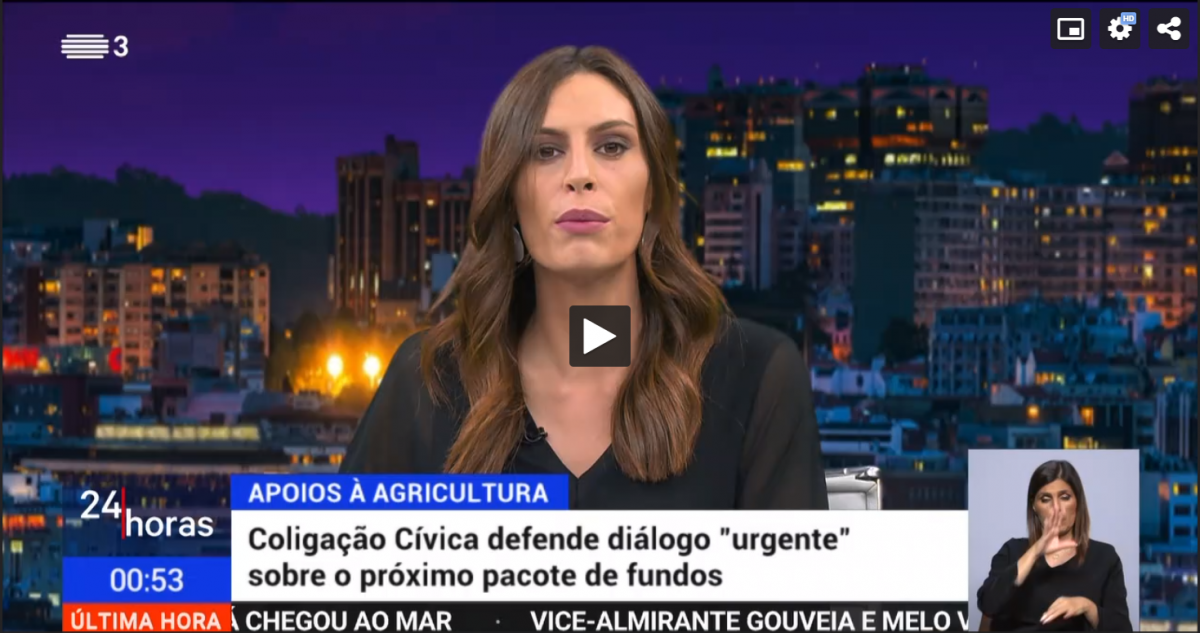 Reportagem RTP "Coligação Cívica - Participar no PEPAC" entrega propostas ao Governo e à Assembleia da República