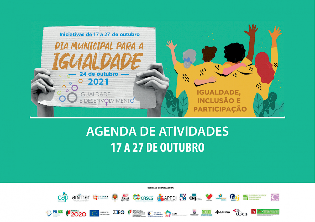 Agenda das iniciativas do Dia Municipal para a Igualdade - 17 a 27 outubro